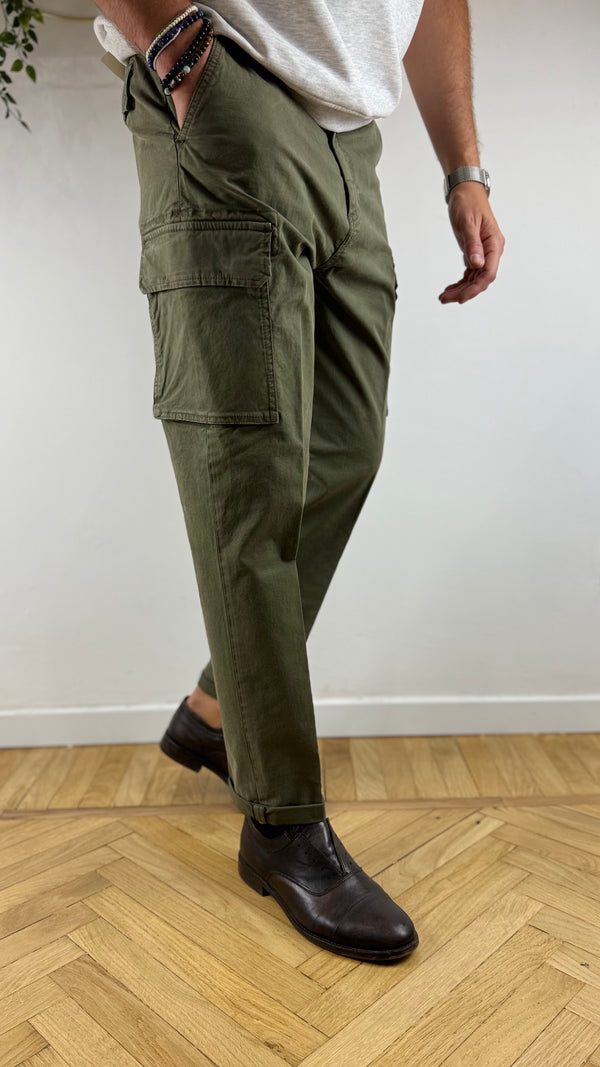 Pantalone cargo T091 Militare Clark