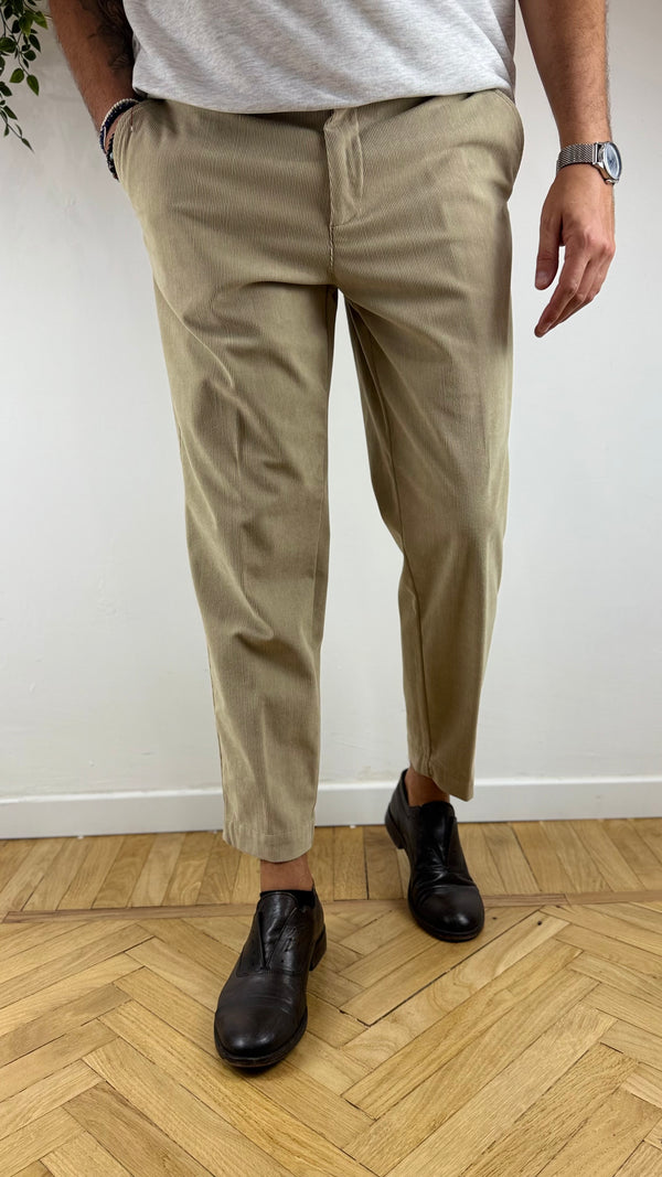 Pantalone dolce beige alta tensione