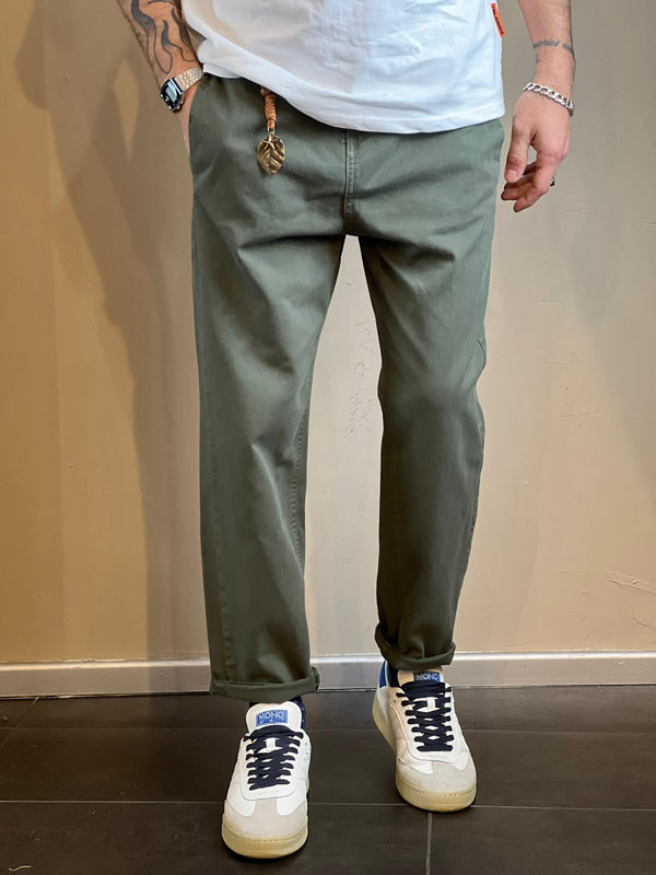 Jeans Over/D Tapered VerdeMilitare