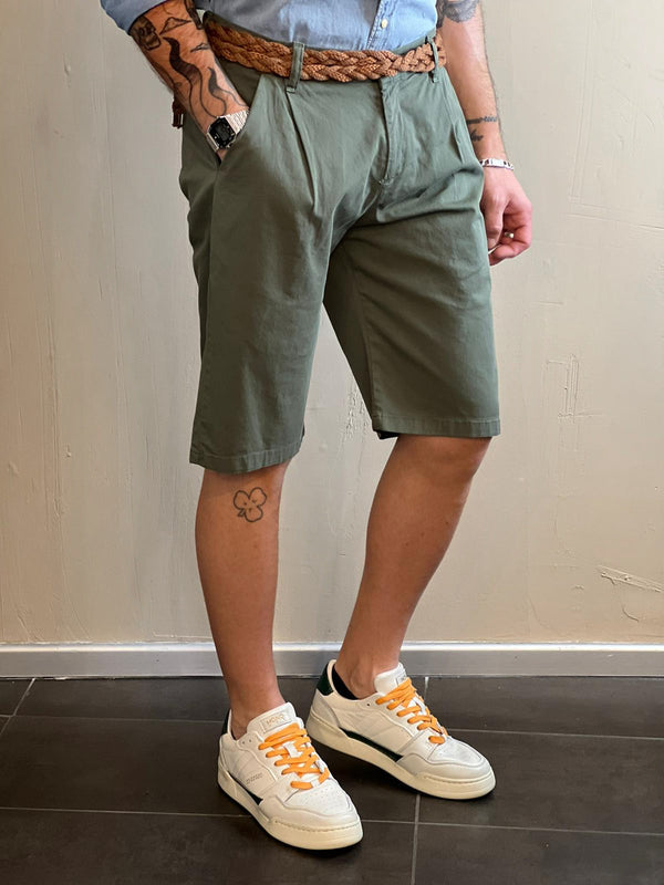 Shorts Over/D Tapered Fit VerdeMilitare