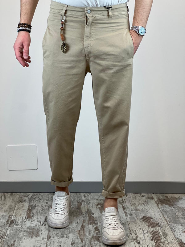 Jeans Over/D Tapered Beige